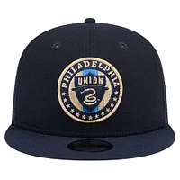 Casquette de camionneur à pression Philadelphia Union 9FIFTY New Era bleu marine pour jeunes