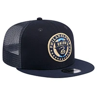 Casquette de camionneur à pression Philadelphia Union 9FIFTY New Era bleu marine pour jeunes