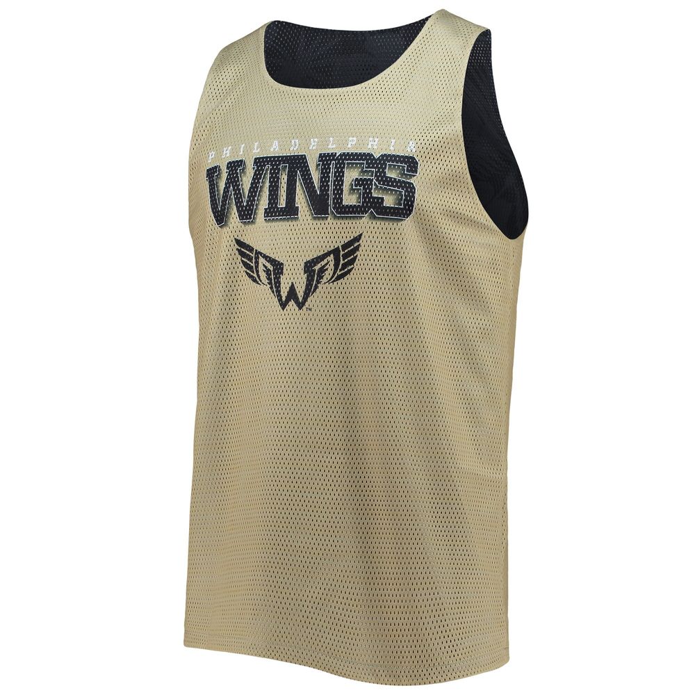 Men's FOCO Black/Gold Philadelphia Wings Reversible Mesh Tank Top