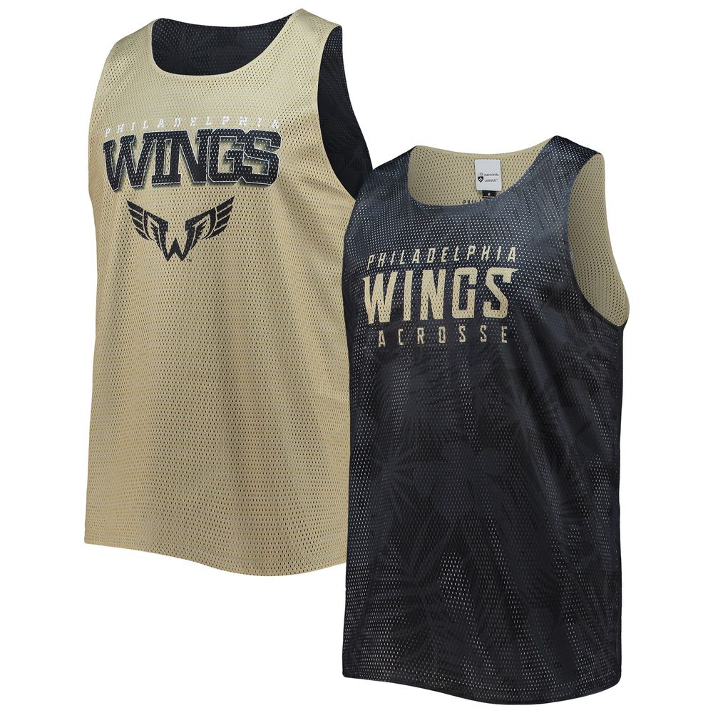 Men's FOCO Black/Gold Philadelphia Wings Reversible Mesh Tank Top