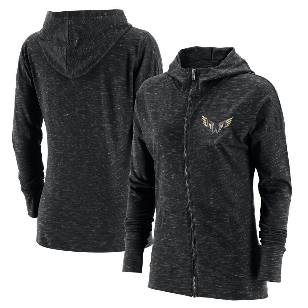 Women's Black Philadelphia Wings Primary Logo Full-Zip Hoodie