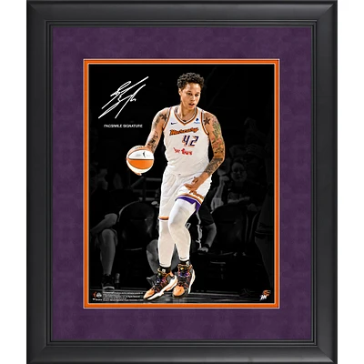Brittney Griner Phoenix Mercury Fac-similé Signature Encadré 11" x 14 " Photographie Spotlight