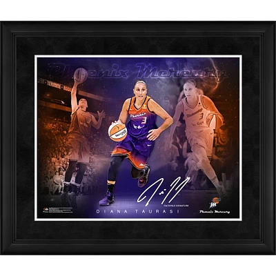 Diana Taurasi Phoenix Mercury Fac-similé Signature Encadré 16" x 20" Collage des étoiles du jeu