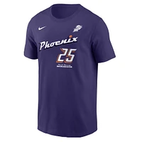 T-shirt Nike Alyssa Thomas violet pour homme, édition Phoenix Mercury Explorer, avec nom et numéro