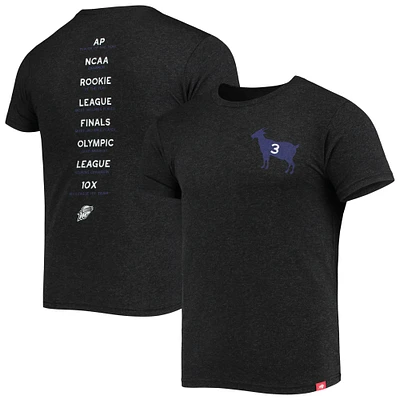 T-shirt tri-blend Sportiqe Diana Taurasi pour hommes Phoenix Mercury Player noir