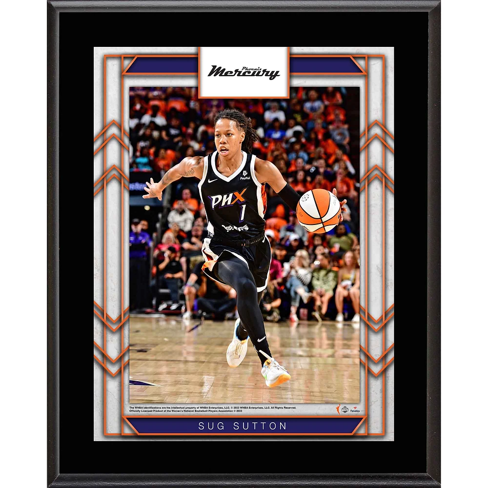 Sug Sutton Phoenix Mercury 10.5" x 13" Sublimated Player Plaque