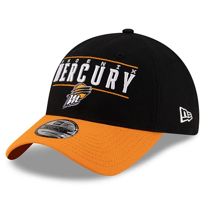 Casquette ajustable unisexe New Era Phoenix Mercury 2025 WNBA Draft 9TWENTY noire/orange
