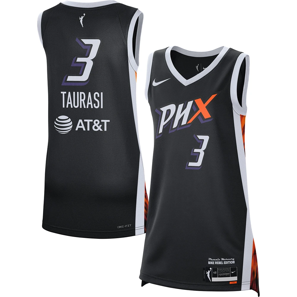 Maillot de joueur la victoire unisexe Nike Diana Taurasi noir Phoenix Mercury Rebel Edition