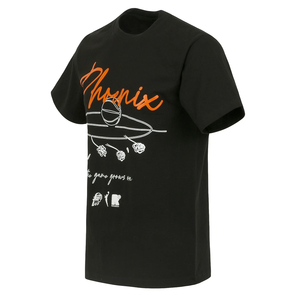 Unisex round21 Black Phoenix Mercury Home Court T-Shirt