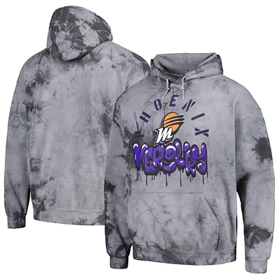 Unisex Stadium Essentials Charcoal Phoenix Mercury Street Art Dark Crystal Tie-Dye Washed Pullover Hoodie