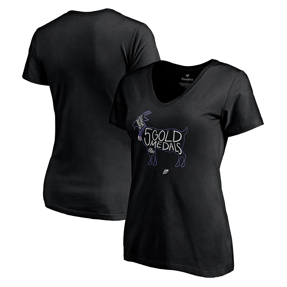 Women's Fanatics Diana Taurasi Black Phoenix Mercury Player V-Neck T-Shirt