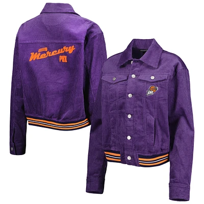 Women's The Wild Collective Purple Phoenix Mercury Corduroy Button-Up Shacket