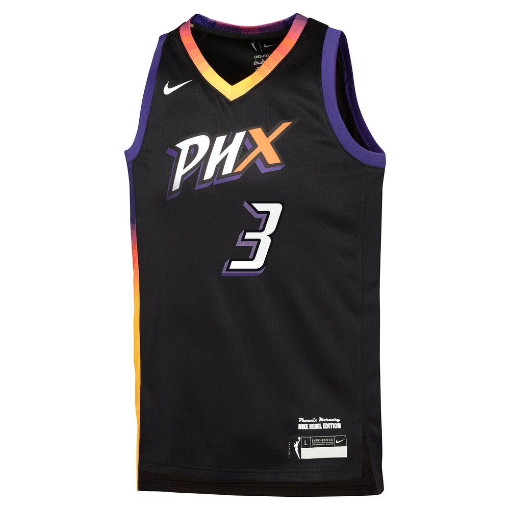 Maillot Nike Diana Taurasi pour jeune Phoenix Mercury 2024 édition Rebel noir