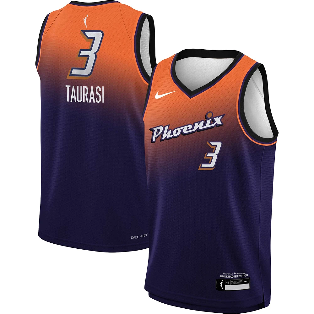 Maillot de joueur Nike Diana Taurasi Phoenix Mercury Swingman violet pour jeune - Édition Explorer