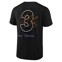 T-shirt avec nom et numéro de signature du joueur Round21 Diana Taurasi Black Phoenix Mercury pour jeunes