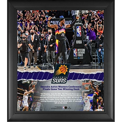 Collage Alley-Oop encadré de Deandre Ayton Phoenix Suns 15" x 17" Finale de la Conférence Ouest de la NBA 2021, match 2