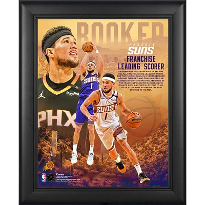 Devin Booker Phoenix Suns Framed 13" x 16" All-Time Franchise Leading Scorer Collage