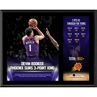 Fanatics Authentic Devin Booker Phoenix Suns 12'' x 15'' Franchise Three-Point Record Sublimated Plaque