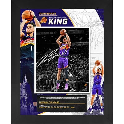 Fanatics Authentic Devin Booker Phoenix Suns Framed 16'' x 20'' Franchise Three-Point Record Floating Photo Collage