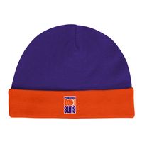 Infant Mitchell & Ness Blue/Orange Phoenix Suns Hardwood Classics Bodysuits Cuffed Knit Hat Set