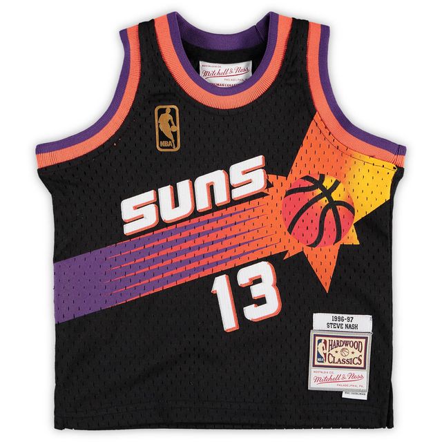 Infant Mitchell & Ness Steve Nash Noir Phoenix Suns 1996/97 Hardwood Classics Joueur retraité Maillot