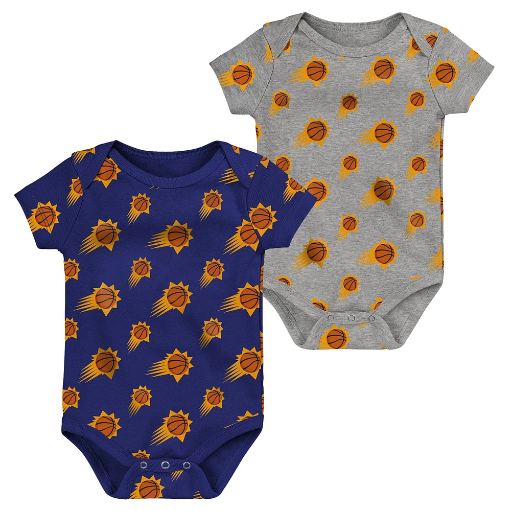 Lot de deux bodys Phoenix Suns violet/gris pour bébé