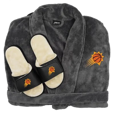 Phoenix Suns ISlide Faux Fur Slide Sandals & Robe Bundle