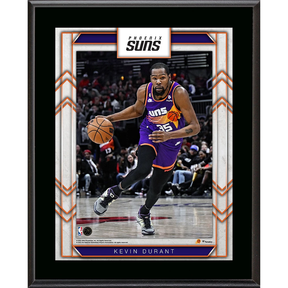 Plaque de joueur sublimée Kevin Durant Phoenix Suns 10,5" x 13"