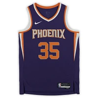 Maillot Nike Icon Swingman violet autographié par Kevin Durant des Phoenix Suns