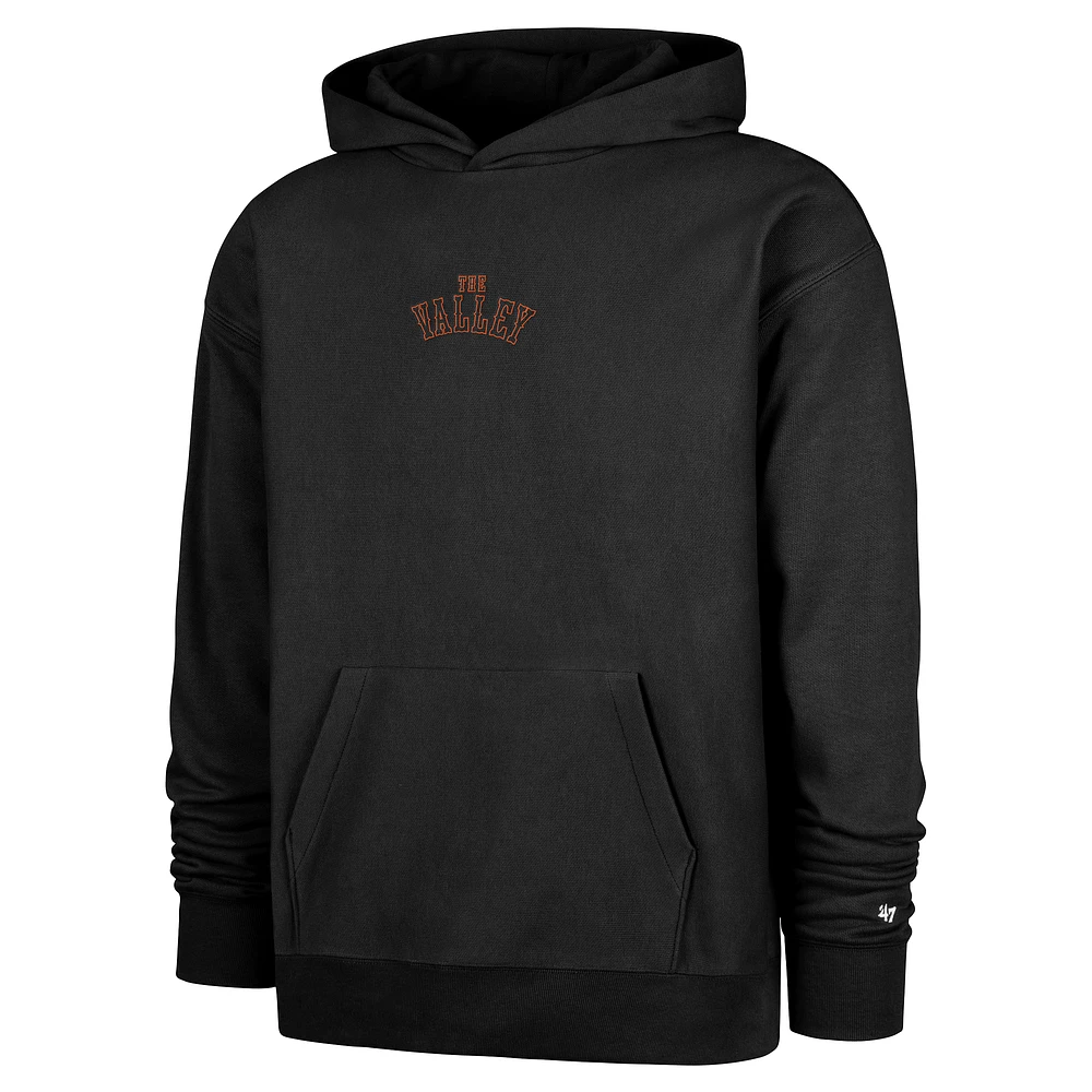 Men's '47  Black Phoenix Suns 2024/25 City Edition Double Crossover Foundation Pullover Hoodie
