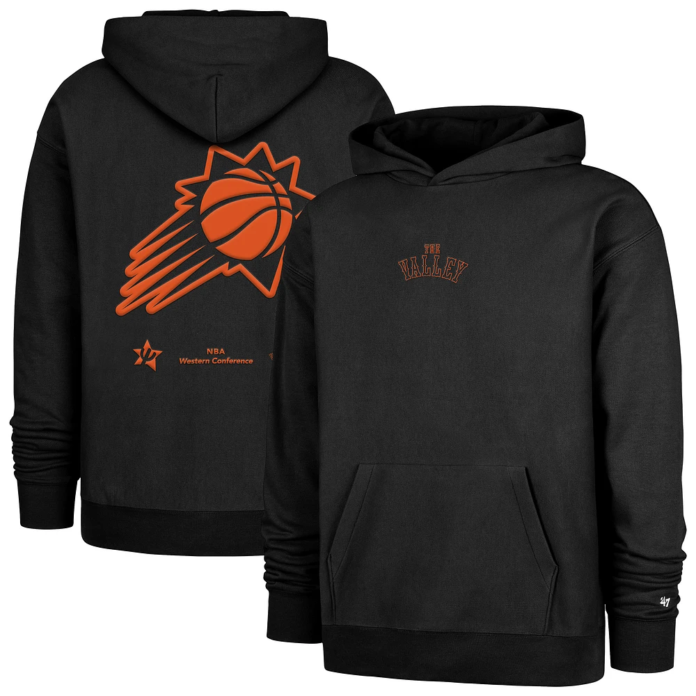 Men's '47 Black Phoenix Suns 2024/25 City Edition Double Crossover Foundation Pullover Hoodie