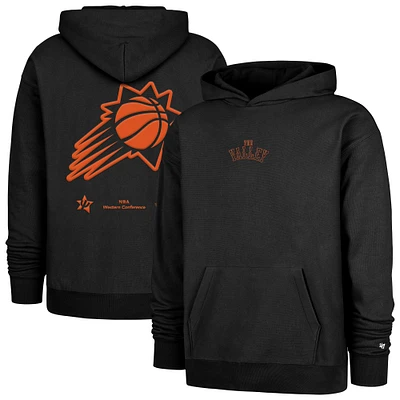 Men's '47  Black Phoenix Suns 2024/25 City Edition Double Crossover Foundation Pullover Hoodie