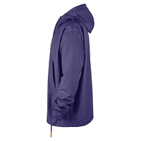 Men's Nike  Purple Phoenix Suns Courtside Premium Club Anorak Quarter-Zip Hoodie Jacket
