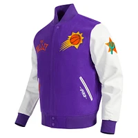 Men's Pro Standard  Purple Phoenix Suns 2024/25 City Edition Wool Varsity Full-Zip Jacket
