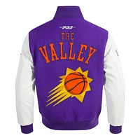 Men's Pro Standard  Purple Phoenix Suns 2024/25 City Edition Wool Varsity Full-Zip Jacket