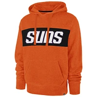 Men's '47 Orange Phoenix Suns 2021/22 City Edition Wordmark Chest Pass Pullover Hoodie