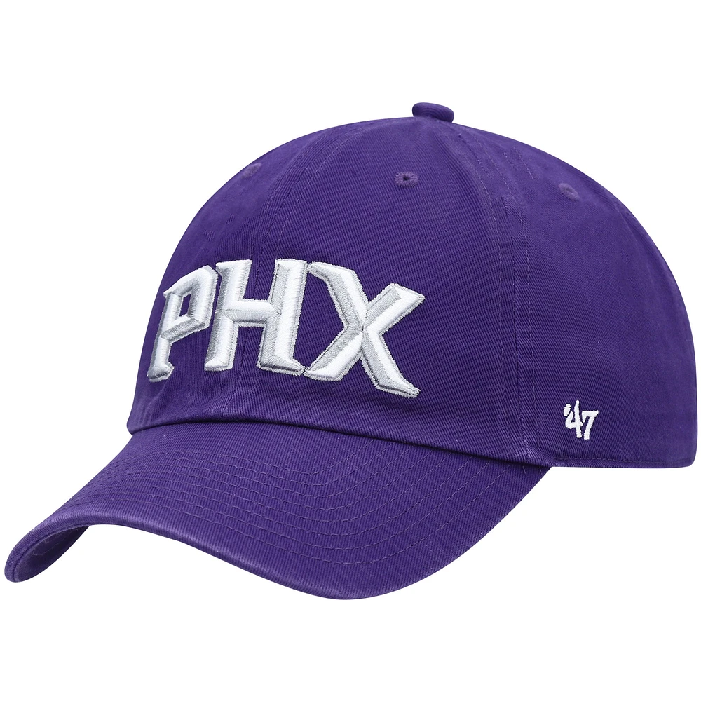 Casquette réglable '47 Purple Phoenix Suns Clean Up Wordmark pour homme