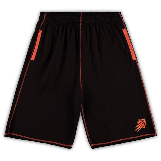 Short Big & Tall Phoenix Suns en maille contrastante pour homme, noir/orange