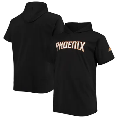 Phoenix Suns Big & Tall 2-Hit Short Sleeve Pullover Hoodie - Black