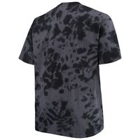 Men's Black Phoenix Suns Big & Tall Marble Dye Tonal Performance T-Shirt