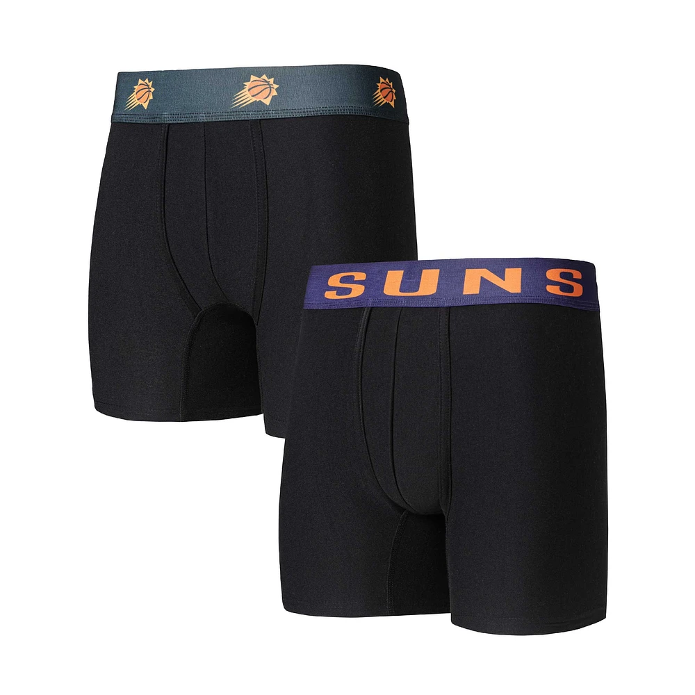 Lot de 2 boxers pour hommes Concepts Sport Phoenix Suns Breakthrough noirs