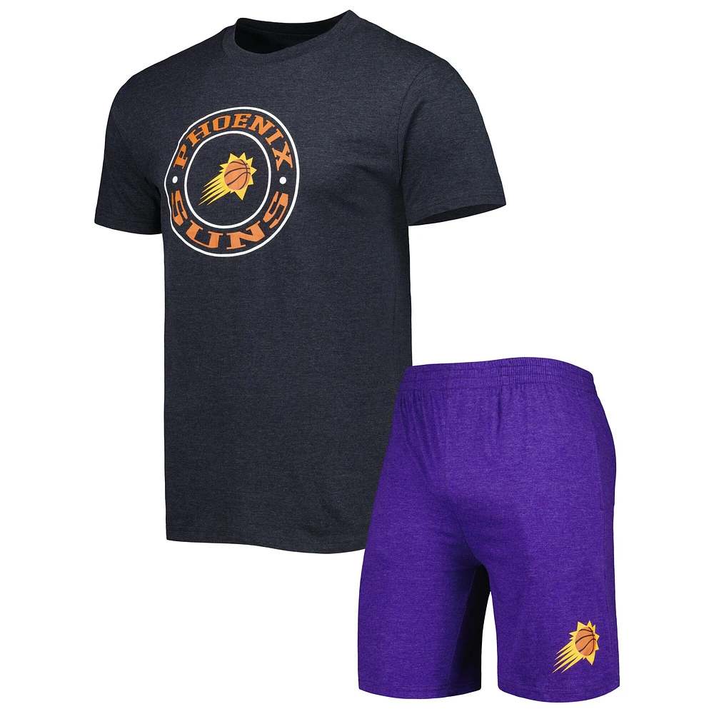 Ensemble de nuit T-shirt et short Phoenix Suns Concepts Sport violet/noir pour homme