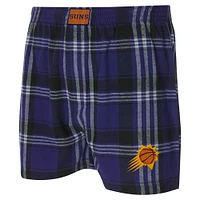 Men's Concepts Sport Purple Phoenix Suns Region Flannel Boxer Short