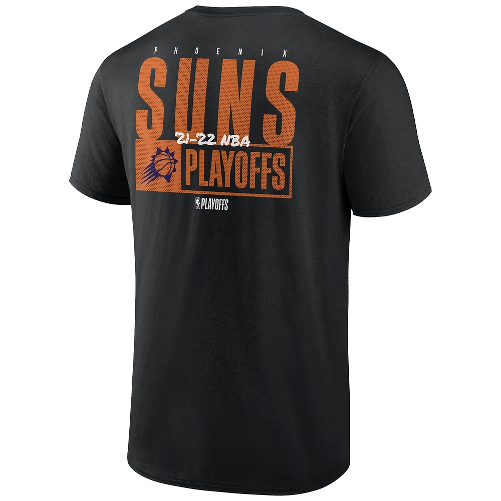 T-shirt Dunk Fanatics pour hommes, noir, Phoenix Suns, Playoffs NBA 2022