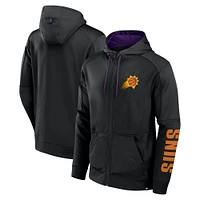 Men's Fanatics  Black Phoenix Suns Baller Defender Performance Full-Zip Hoodie