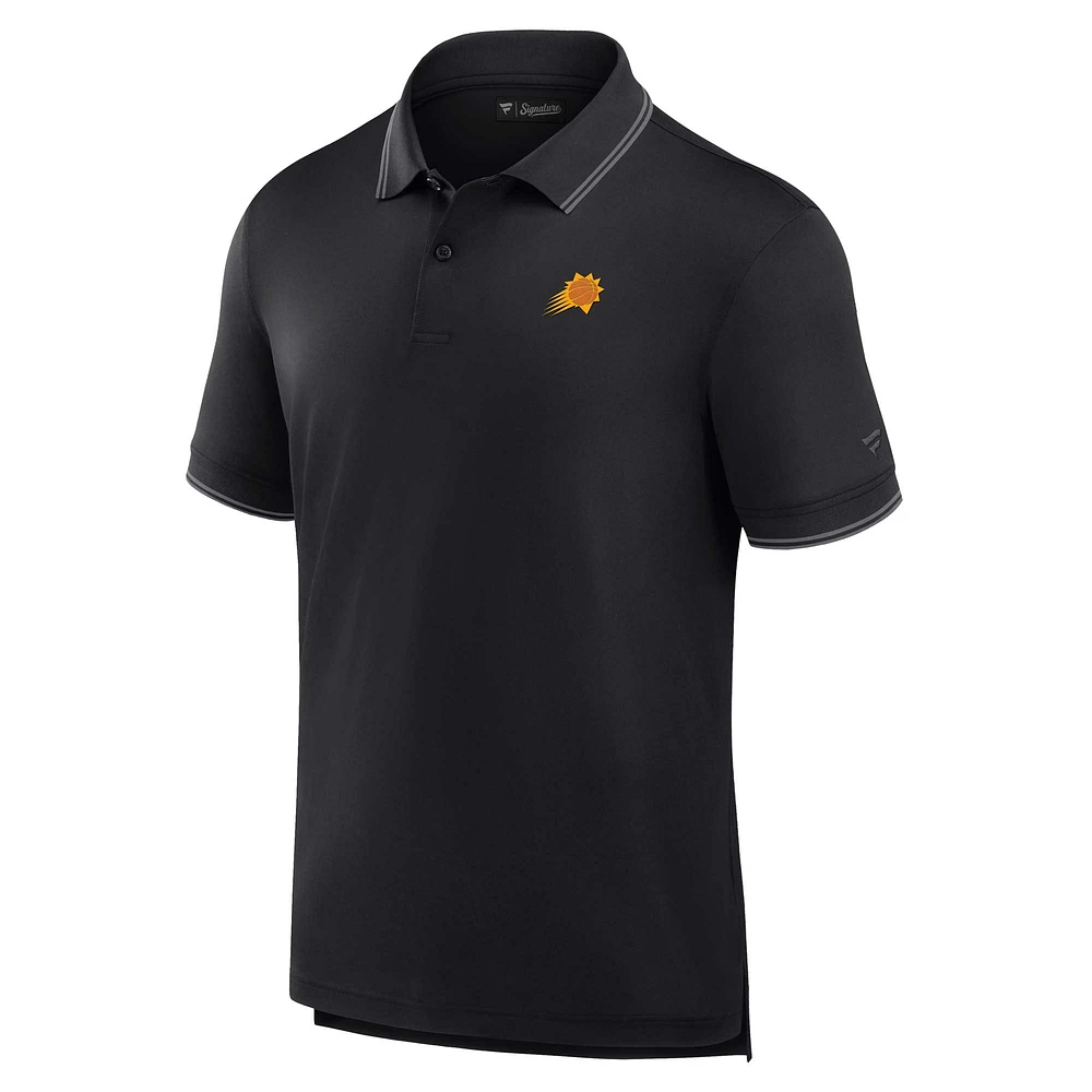 Men's Fanatics Black Phoenix Suns Front Office Pique Polo