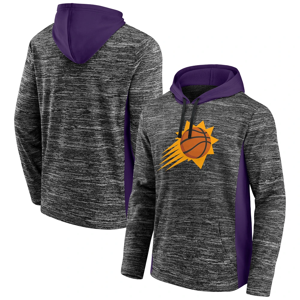 Men's Fanatics Charcoal Phoenix Suns Instant Replay Colorblock - Pullover Hoodie