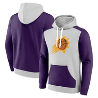 Men's Fanatics Gray/Purple Phoenix Suns Arctic Colorblock Pullover Hoodie