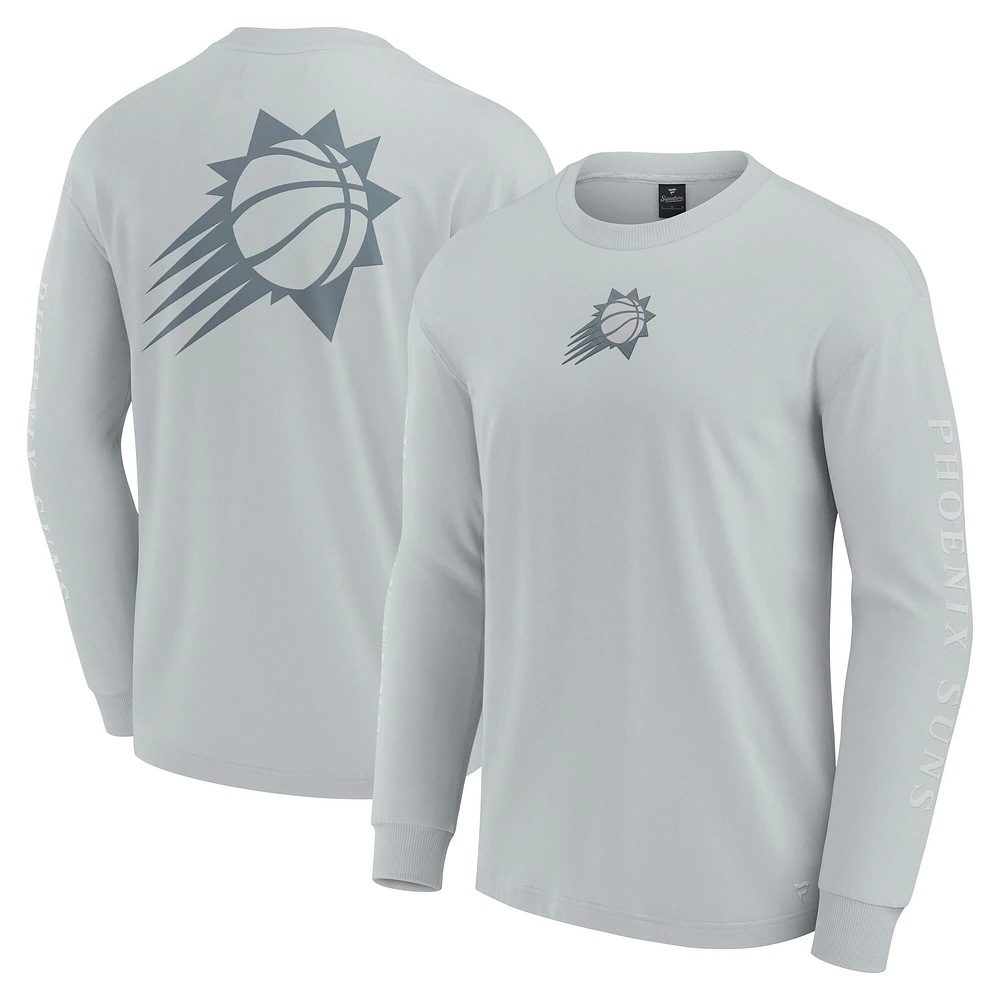 T-shirt à manches longues Fanatics gris Phoenix Suns Elements Strive pour hommes