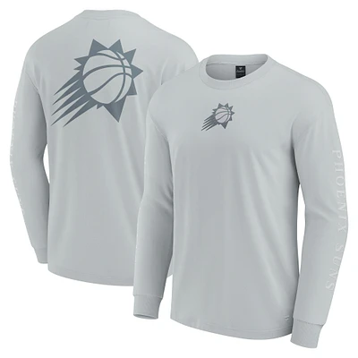 T-shirt à manches longues Fanatics gris Phoenix Suns Elements Strive pour hommes